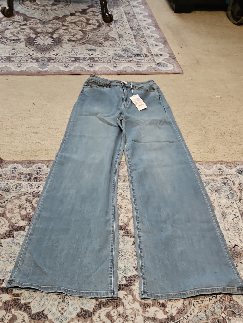 Aphrodite Faded Light Blue Wide-Leg Jeans